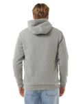 The Rip Curl Mens Icons Lines Zip Hoodie in Greym