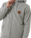 The Rip Curl Mens Icons Lines Zip Hoodie in Greym