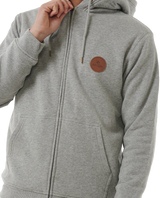 The Rip Curl Mens Icons Lines Zip Hoodie in Greym