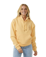 The Rip Curl Womens Search Icon Relaxed Hoodie in Orange