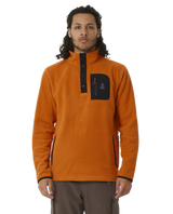 The Rip Curl Mens Anti-Series Search Polar Fleece in Orange Amber