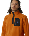 The Rip Curl Mens Anti-Series Search Polar Fleece in Orange Amber