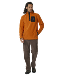 The Rip Curl Mens Anti-Series Search Polar Fleece in Orange Amber