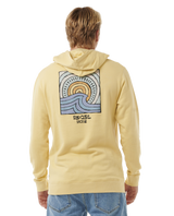 The Rip Curl Mens SWC Hays & Razed Hoodie in Straw