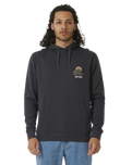 The Rip Curl Mens SWC Hays & Razed Hoodie in Washed Black