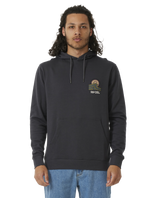 The Rip Curl Mens SWC Hays & Razed Hoodie in Washed Black