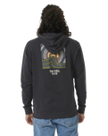 The Rip Curl Mens SWC Hays & Razed Hoodie in Washed Black