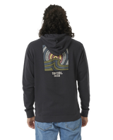 The Rip Curl Mens SWC Hays & Razed Hoodie in Washed Black