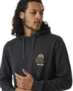 The Rip Curl Mens SWC Hays & Razed Hoodie in Washed Black