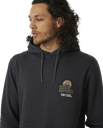 The Rip Curl Mens SWC Hays & Razed Hoodie in Washed Black