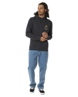 The Rip Curl Mens SWC Hays & Razed Hoodie in Washed Black