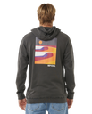 The Rip Curl Mens Surf Revival Lined Up Hoodie in Washed Black