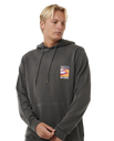 The Rip Curl Mens Surf Revival Lined Up Hoodie in Washed Black