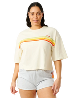 The Rip Curl Womens Eventide Heritage Crop T-Shirt in Bone