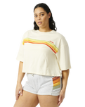 The Rip Curl Womens Eventide Heritage Crop T-Shirt in Bone