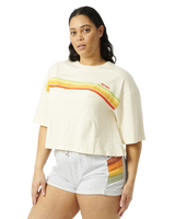 The Rip Curl Womens Eventide Heritage Crop T-Shirt in Bone