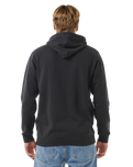 The Rip Curl Mens Horizon Zip Thru Hoodie in Washed Black