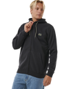 The Rip Curl Mens Horizon Zip Thru Hoodie in Washed Black