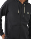 The Rip Curl Mens Horizon Zip Thru Hoodie in Washed Black