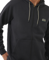 The Rip Curl Mens Horizon Zip Thru Hoodie in Washed Black