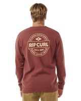 The Rip Curl Mens Stapler Sweatshirt in Apple Butter