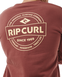 The Rip Curl Mens Stapler Sweatshirt in Apple Butter