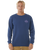 The Rip Curl Mens Stapler Sweatshirt in Washed Navy