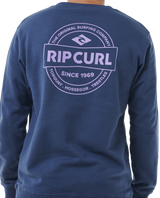 The Rip Curl Mens Stapler Sweatshirt in Washed Navy