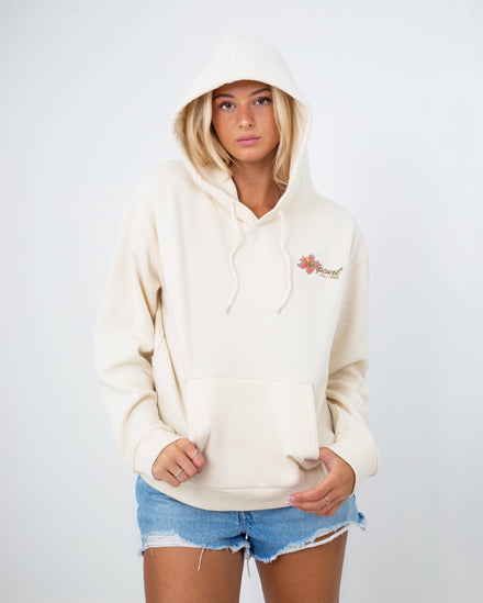 Wild Bloom Hoodie in Bone