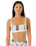 The Rip Curl Womens Ripple Effect Crop Bikini Top in Black