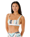 The Rip Curl Womens Ripple Effect Crop Bikini Top in Black