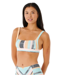 The Rip Curl Womens Ripple Effect Crop Bikini Top in Black