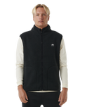 The Rip Curl Mens Quest Polar Fleece Gilet in Black