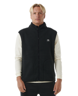 The Rip Curl Mens Quest Polar Fleece Gilet in Black