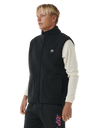 The Rip Curl Mens Quest Polar Fleece Gilet in Black