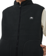 The Rip Curl Mens Quest Polar Fleece Gilet in Black