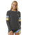 The Rip Curl Womens High Tide Surf Raglan Sweatshirt in Washed Black