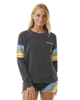 The Rip Curl Womens High Tide Surf Raglan Sweatshirt in Washed Black