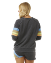 The Rip Curl Womens High Tide Surf Raglan Sweatshirt in Washed Black