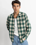 Plaid Flannel Shirt in Green