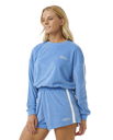 The Rip Curl Womens High Tide Terry Sweatshirt in Bright Blue