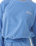 The Rip Curl Womens High Tide Terry Sweatshirt in Bright Blue