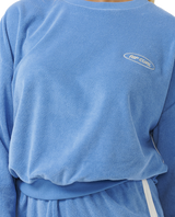 The Rip Curl Womens High Tide Terry Sweatshirt in Bright Blue