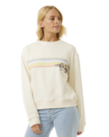 The Rip Curl Womens Hoffman Relaxed Sweatshirt in Bone