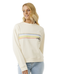 The Rip Curl Womens Hoffman Relaxed Sweatshirt in Bone