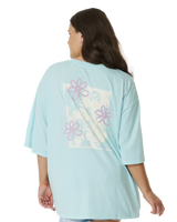 The Rip Curl Womens Cosmic Dreams Heritage T-Shirt in Light Blue