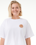 The Rip Curl Womens Icons Of Surf Heritage T-Shirt in White