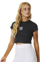 The Rip Curl Womens Icons Of Surf Baby T-Shirt in Washed Black