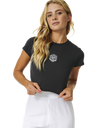 The Rip Curl Womens Icons Of Surf Baby T-Shirt in Washed Black