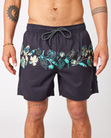 The Rip Curl Mens Framed Volley Shorts in Washed Black